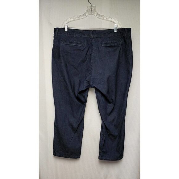 St. John's Bay Straight Leg Women's size 24W Short Dark Wash Blue Denim … - Picture 4 of 6